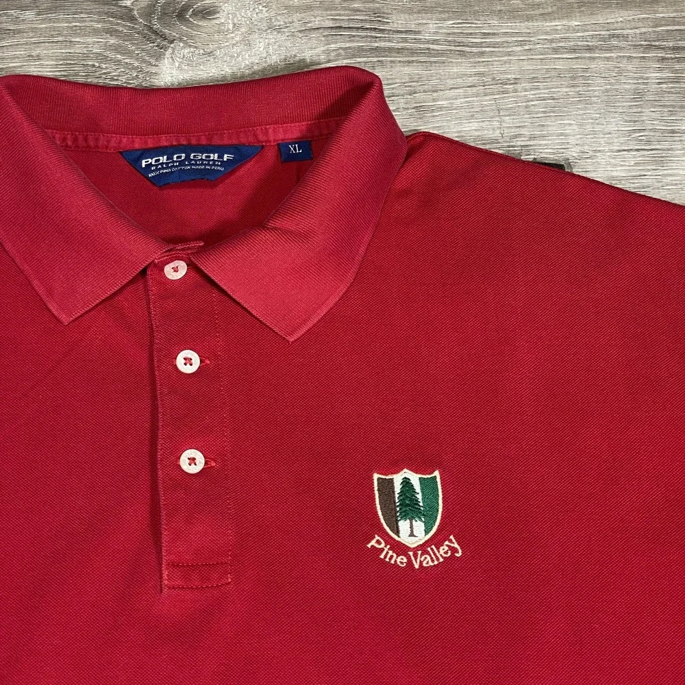 Polo Golf Ralph Lauren Polo Shirt Mens XL Pine Valley Golf Embroidered Golf Shir